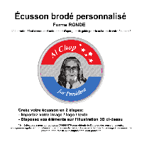 Ã‰cusson brodÃ© personnalisÃ© FORME RONDE