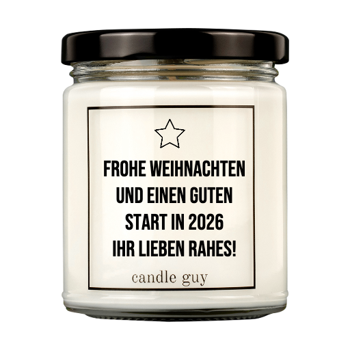 Kerze mit Spruch | Individueller Text | Farbe weiÃ - Clean Cotton