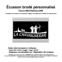 Ã‰cusson brodÃ© personnalisÃ© FORME RECTANGULAIRE