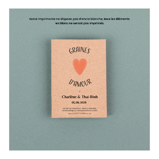 Graines dâAmour â Sachets personnalisÃ©s mariage