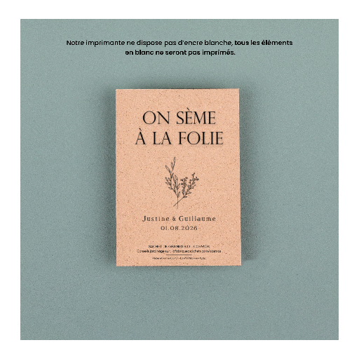Sachets de graines mariage boho