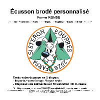 Ãcusson brodÃ© personnalisÃ© FORME RONDE